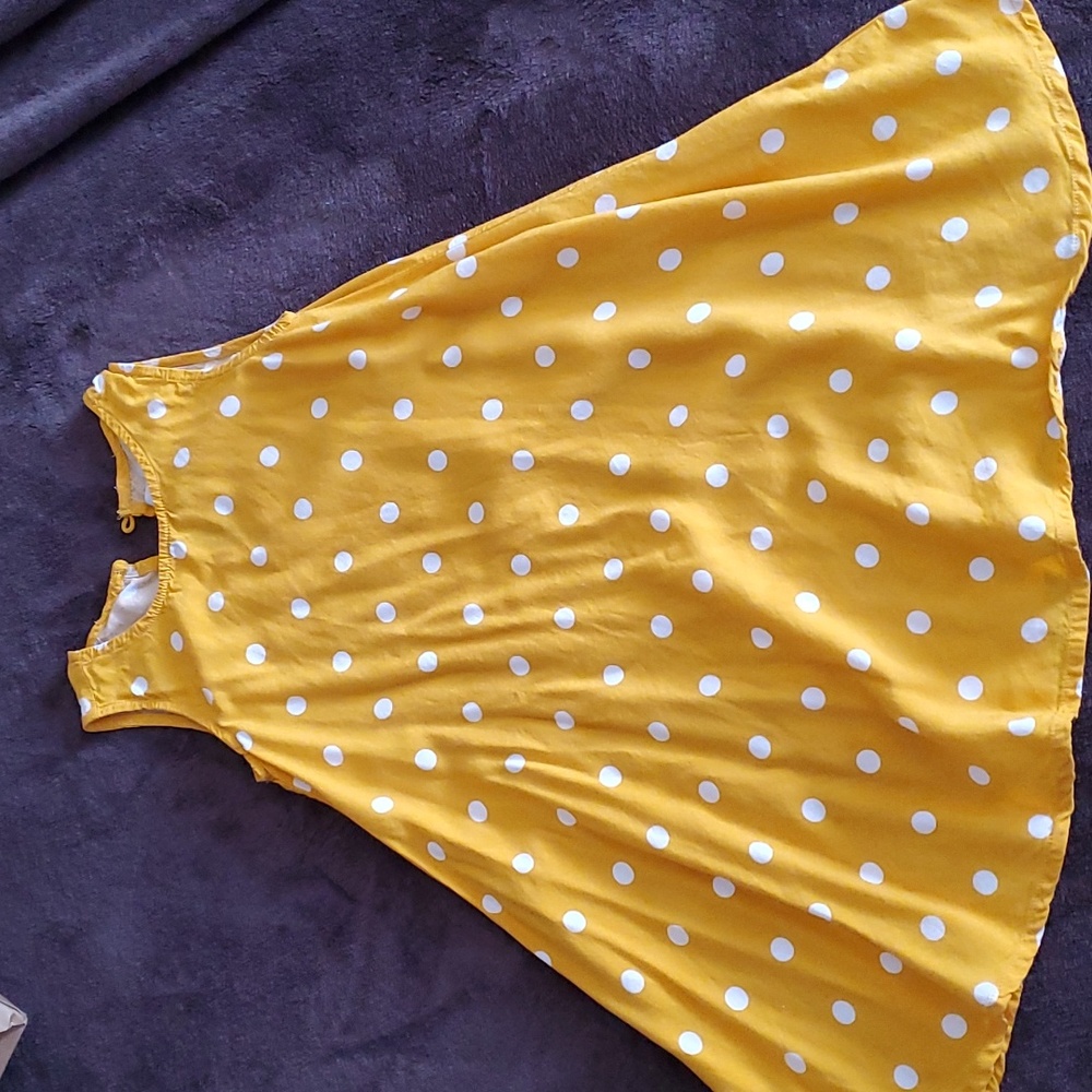 Yellow polka dot dress
